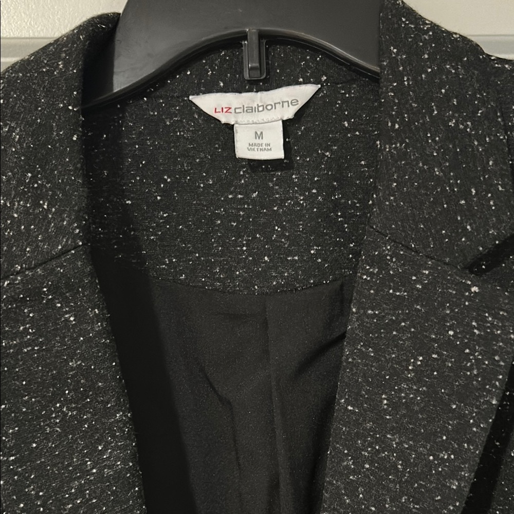 Liz Claiborne Black and White Tweed Blazer